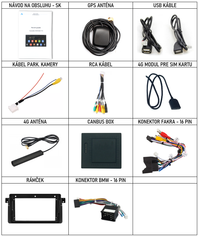 SK Prislusenstvo pre autorádio Isudar T72 n pre BMW E46 s CarPlay AndroidAuto - evtech.sk